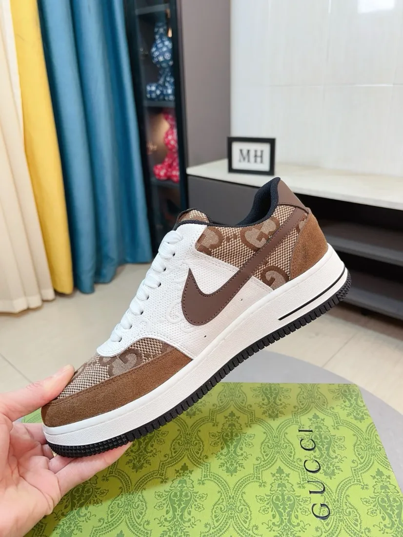 Men's shoes 💰440🌹🌹GUCCI [Gucci] New high-end brand of men's shoes, the latest fashionable casual men's shoes, trendy and versatile style, relaxed and sporty style, uppers imported from Italy, first-layer cowhide, genuine leather lining and ultra-fine workmanship. Original personalized fashionable rubber wear-resistant outsole, light and comfortable on the foot, size 38-44